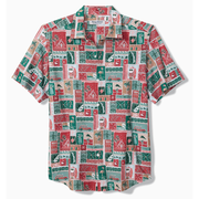 Tommy Bahama Men's Bahama Coast Gift Wrap Christmas Camp Shirt - Havana