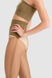 The Tuxedo Stripe Tights Olive Green