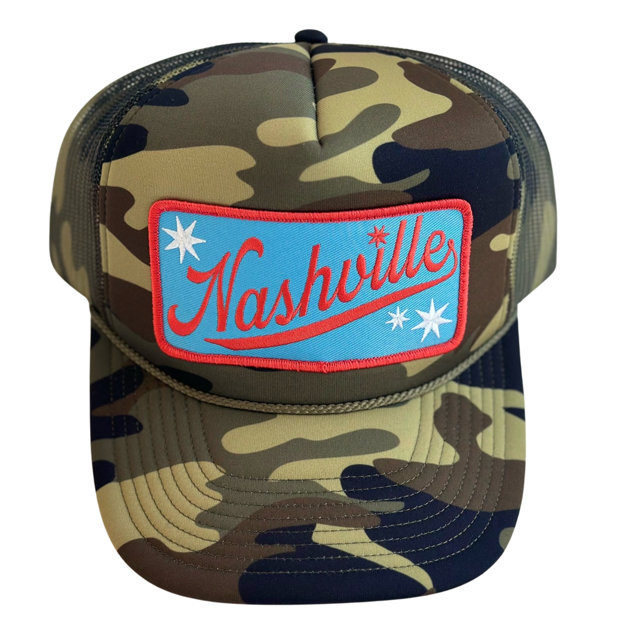 Nashville Script Patch Trucker Hat