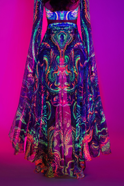 Cosmic Vortex Open-Front Skirt