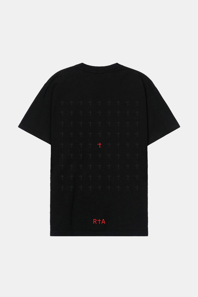 LIAM TEE | BLACK RED R.I.P. CROSS