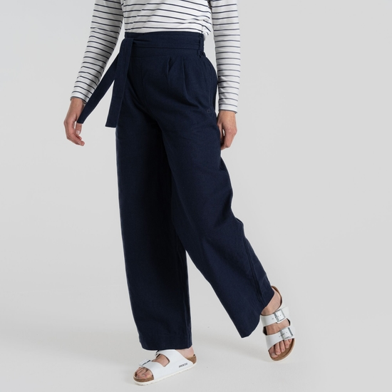 Women's Nosibotanical Ophelia Trousers Blue Navy
