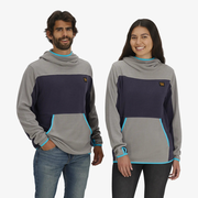 Unisex Verve Grid Fleece Hoodie in Ash