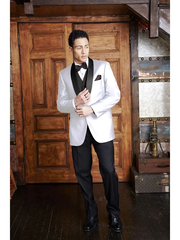 "Samuel" White Tuxedo Jacket