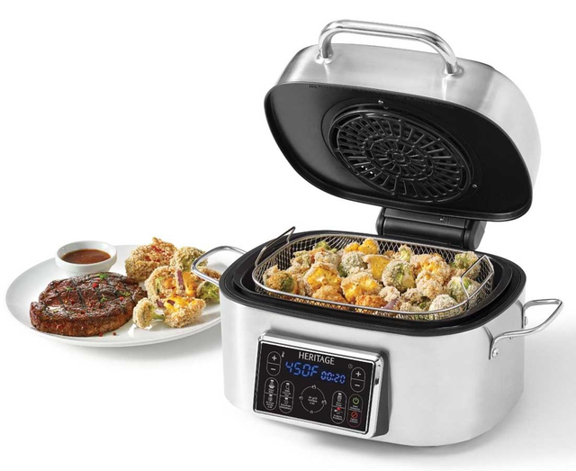 Heritage 7-in-1 Indoor Air Fryer Grill, 6 L