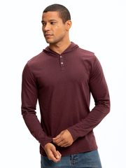 Baseline Long Sleeve Triblend Henley Hoodie