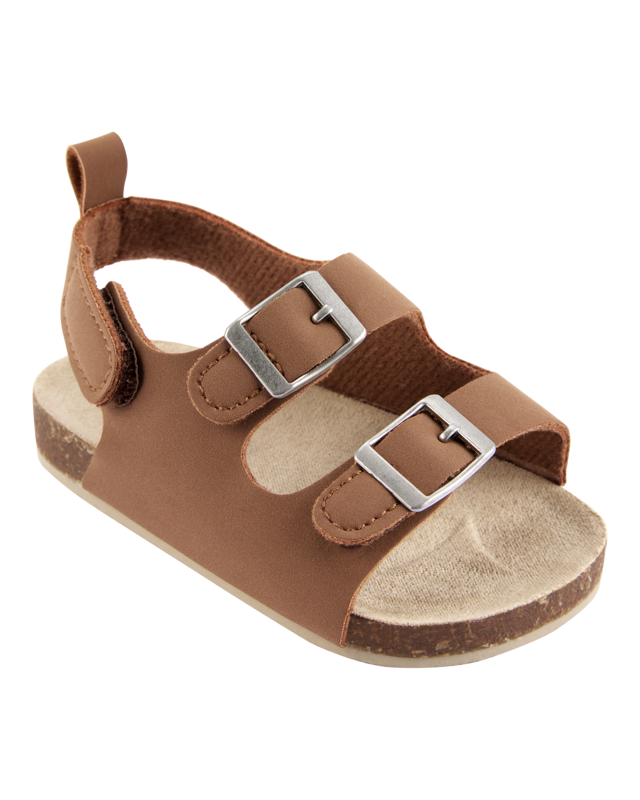 Baby Buckle Faux Cork Sandals