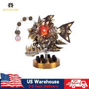 Lantern Fish Steampunk Model DIY Kit Colorful Changing Lamp Halloween Gift (700PCS)