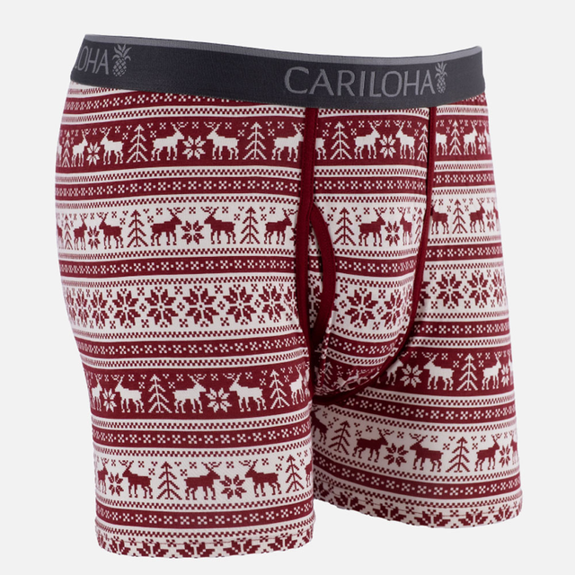 Bamboo Boxer Briefs - Holiday Red