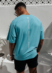 Gym King Focus Relaxed Fit Tee - Aquatic Blue