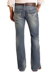 Regular Fit Ivory Top-Stitching Bootcut Jeans