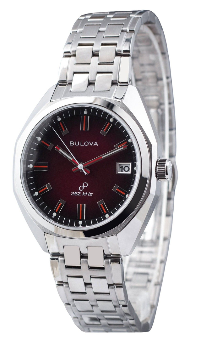 Bulova Classic Precisionist Jet Star Stainless Steel Red Dial Quartz 96B401 Mens Watch