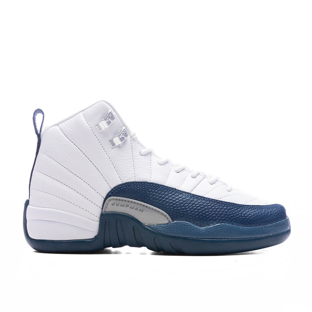 Air Jordan 12 Retro 'French Blue' (GS) - White/French Blue/Metallic Silver