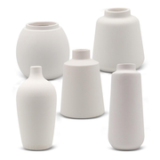 Set of 5 Modern Ceramic Bud Vases Small & Tall Vases