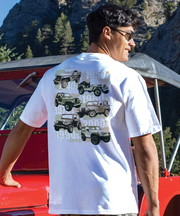 Jeep® Wrangler Evolution - White Short Sleeve Crewneck T-Shirt