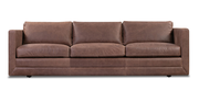 Manhattan 85" Leather Sofa, Milano Mocha