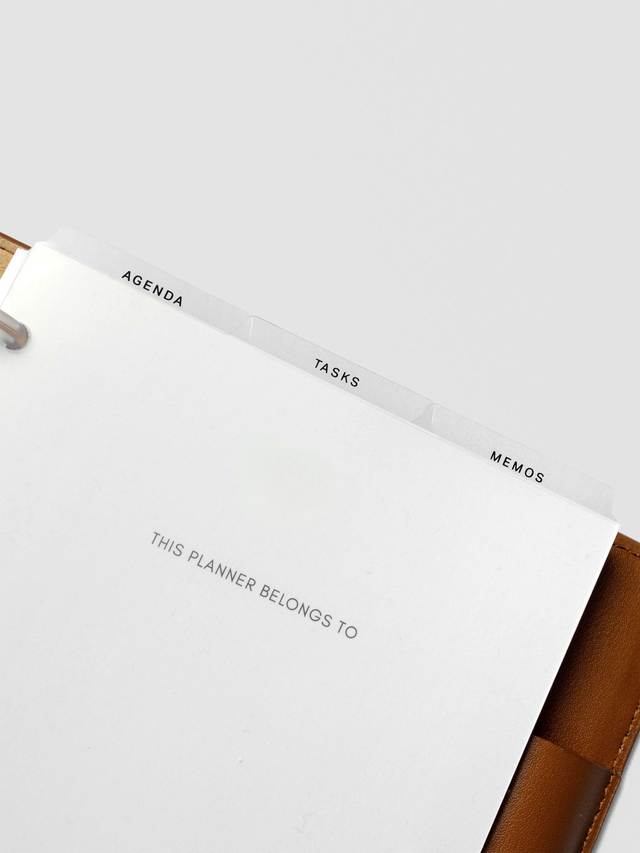 Focused Top Tab Planner Dividers | Ultra-Thin