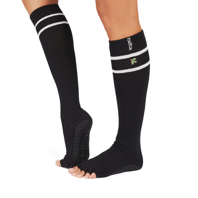 Half Toe Scrunch Knee High Grip Socks