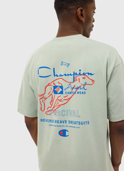 Speed Greyhound Oversized T Shirt | Percival and Champion | Cargo Olive