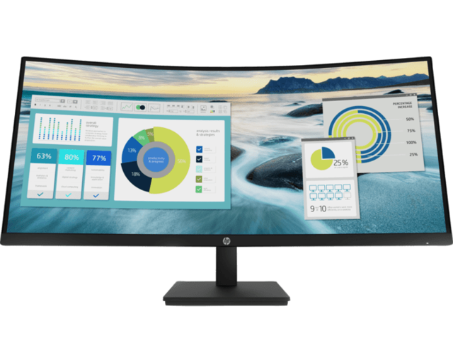 HP P34hc G4 34 inch WQHD USB-C Curved Monitor
