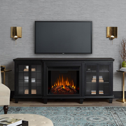 Marlowe Electric Fireplace TV Stand in Black