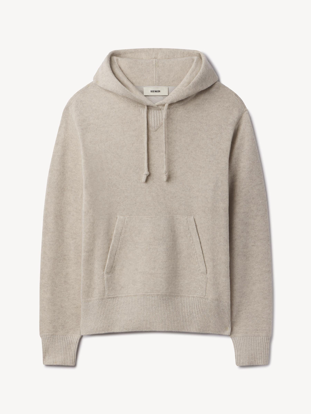Light Oat Loopback Wool Hooded Sweatshirt