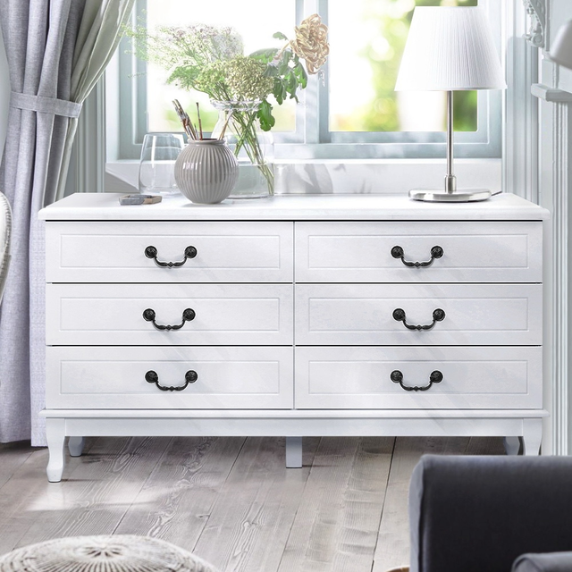 6 Chest of Drawers Artiss Storage Cabinet - KUBI White