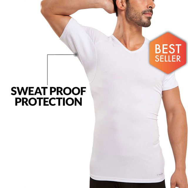 V-Neck Micro Modal Sweat Proof Undershirt For Men
