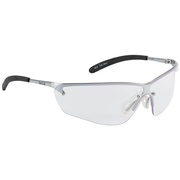 Bolle Silium Safety Glasses with Silver Frame and Clear Anti-Fog Lenses