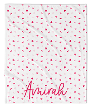 SPRINKLE HEARTS- PERSONALIZED BLANKET