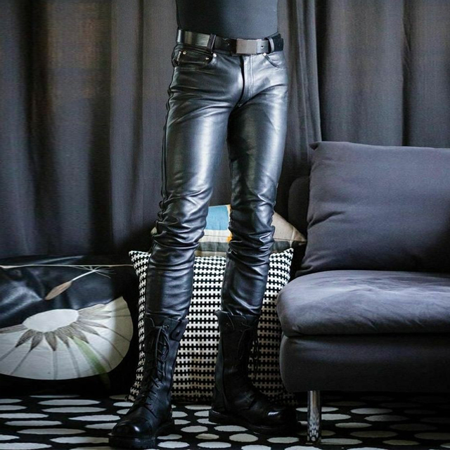 Men's Fashion Casual Sexy Leather Pants