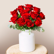 Twelve Hearts: 12 red roses