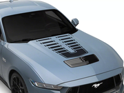 SEC10 Dashed Hood Decal; Matte Black (24-25 Mustang)