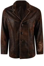 Continental Leather Cigar Jacket