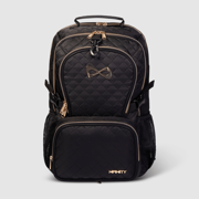 Black Quilted - Gold Backpack