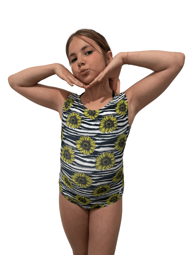 Sunflower Love Gymnastics Leotard - Foxy's Fun & Comfy Leo