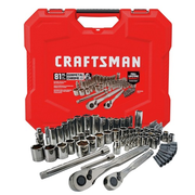 Craftsman CMMT82335Z1 (81-Piece) Gunmetal Chrome Mechanics Tool Set