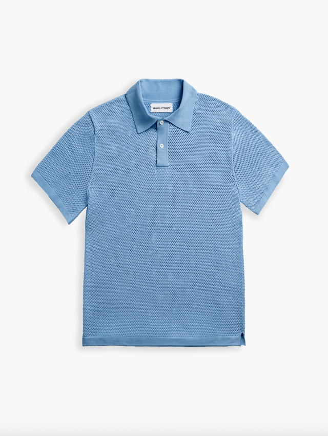 Men’s Labs 3D Print-Knit Air Polo - Light Blue