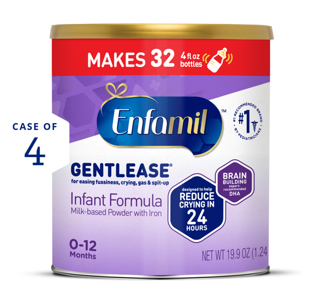 Enfamil® Gentlease Infant Formula - Powder - 19.9 oz Can (Case of 4)