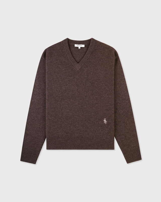 SRC Cashmere V-Neck Sweater - Toffee