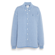 Cashmere and cotton gingham shirt