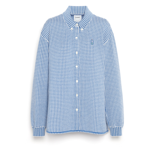 Cashmere and cotton gingham shirt