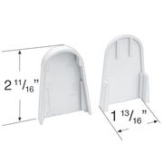 Rollease R-Series 380 Mounting Bracket Covers for Roller Shades with R3 and R8 Clutches - RBPC380W