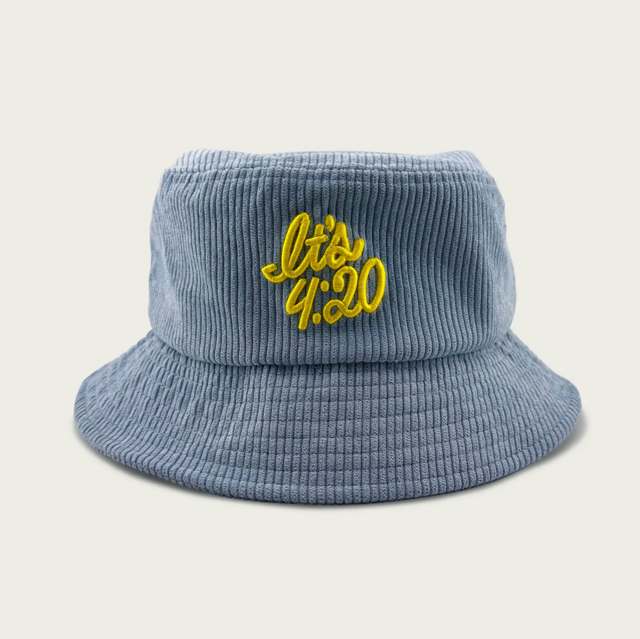It's 420 Corduroy Bucket Hat - Light Blue