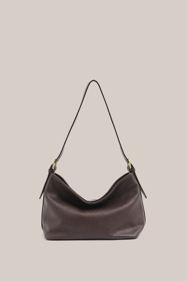 Eden Dark Chocolate Leather Shoulder Bag