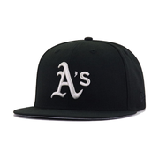 Oakland Athletics Black Metallic Silver New Era 59Fifty Fitted