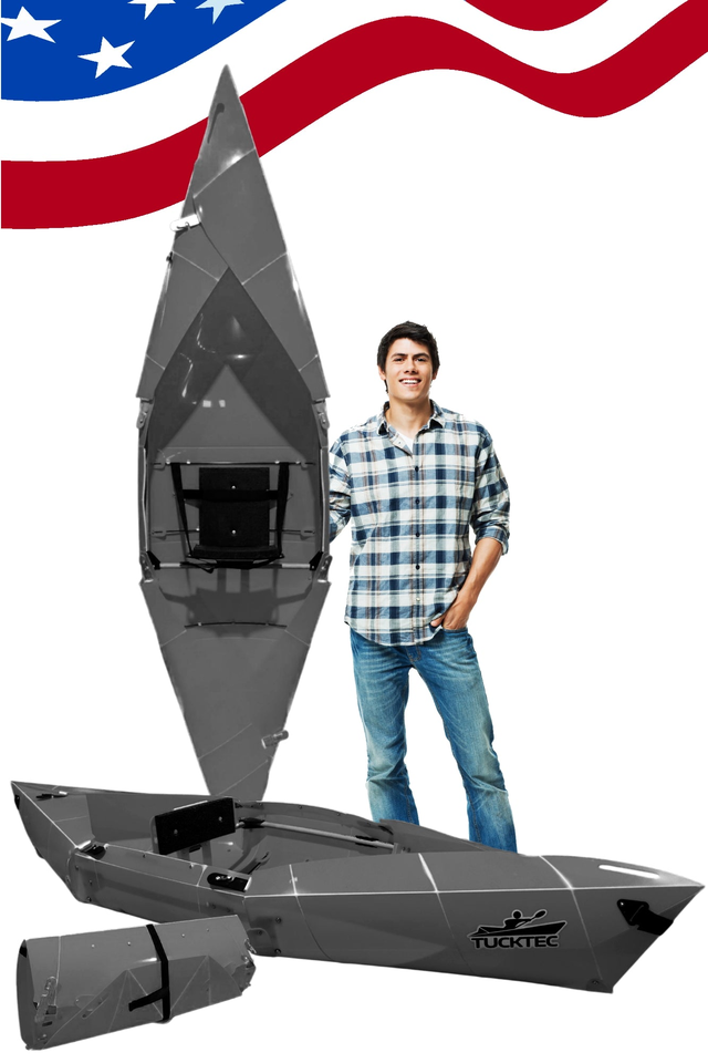 Tucktec Foldable Kayak| Origami - 2 minute assembly | Folding Portable Kayak 8 foot Jr.