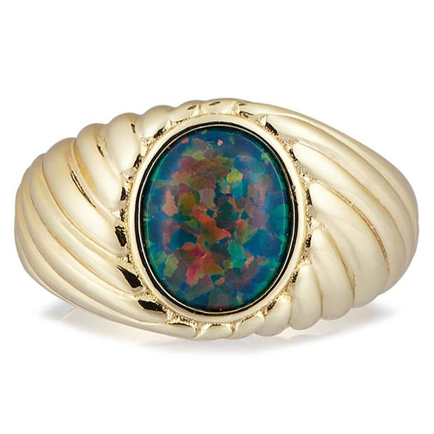 SERGE DENIMES Gold Plated Silver Nebula Ring