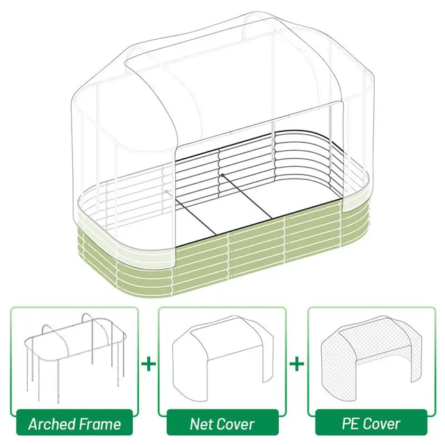 Raised Garden Bed Cover System（Pricing Excludes Raised Garden Bed）