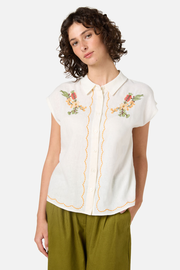 Native Flora Embroidered Shirt